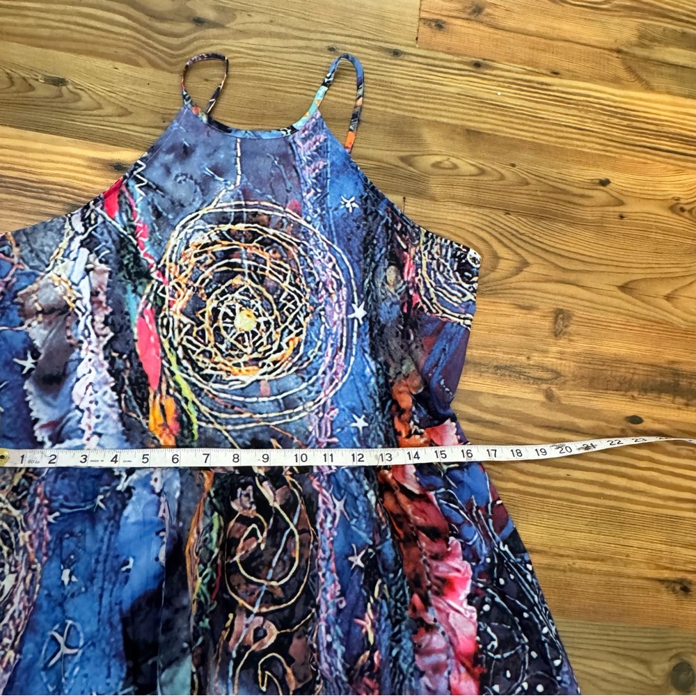 SHEIN Blue Multicolor Floral Maxi Dress with Spaghetti Straps - Picture 6 of 7